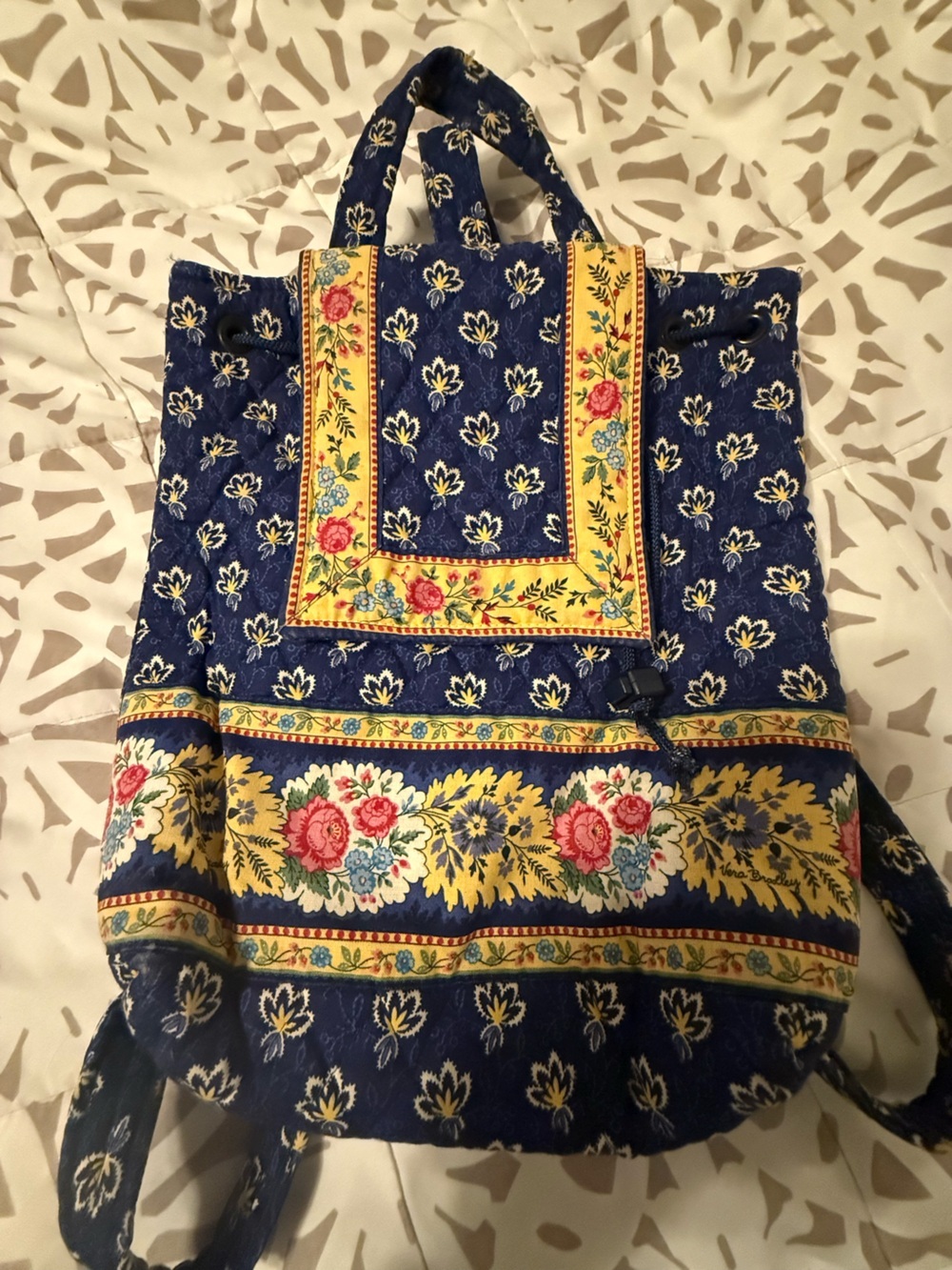 Vera Bradley Maison Blue Mimi EUC vintage discontinued hard to find backpack